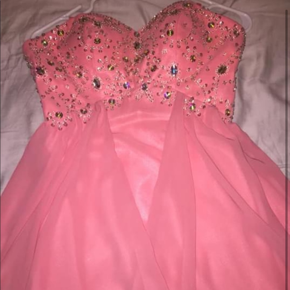 Pink Beaded Cocktail Dress